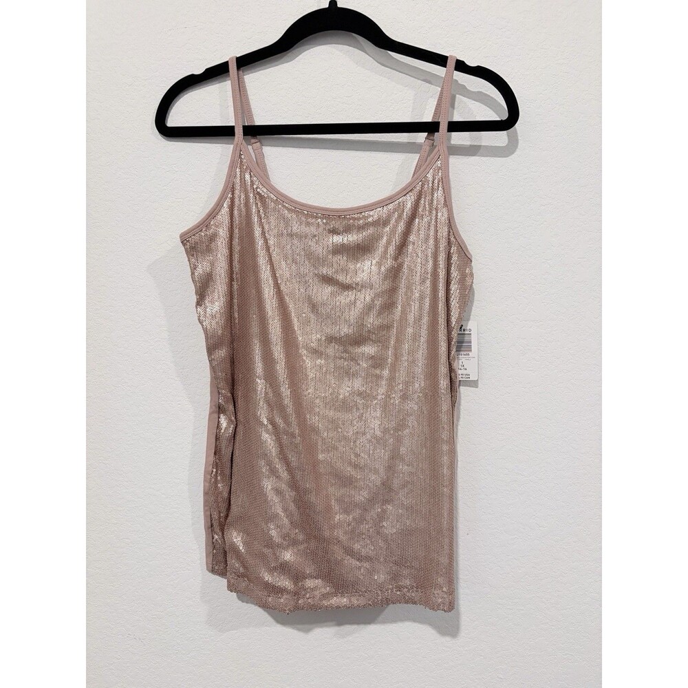 Torrid Pink Sequin Tank Top Plus Size 1X 14-16